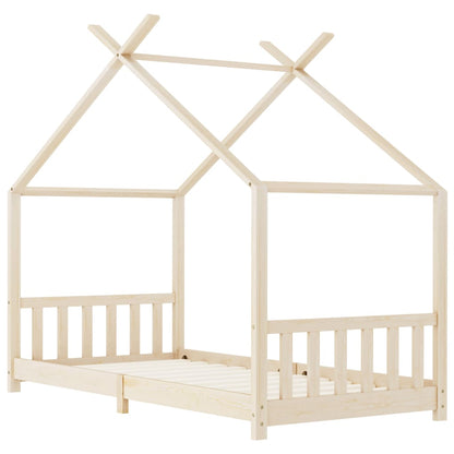 Kinderbedframe massief grenenhout 90x200 cm