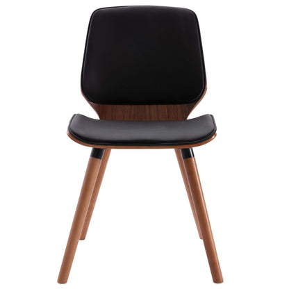 Eetkamerstoelen 2 st kunstleer zwart