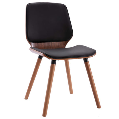 Eetkamerstoelen 2 st kunstleer zwart