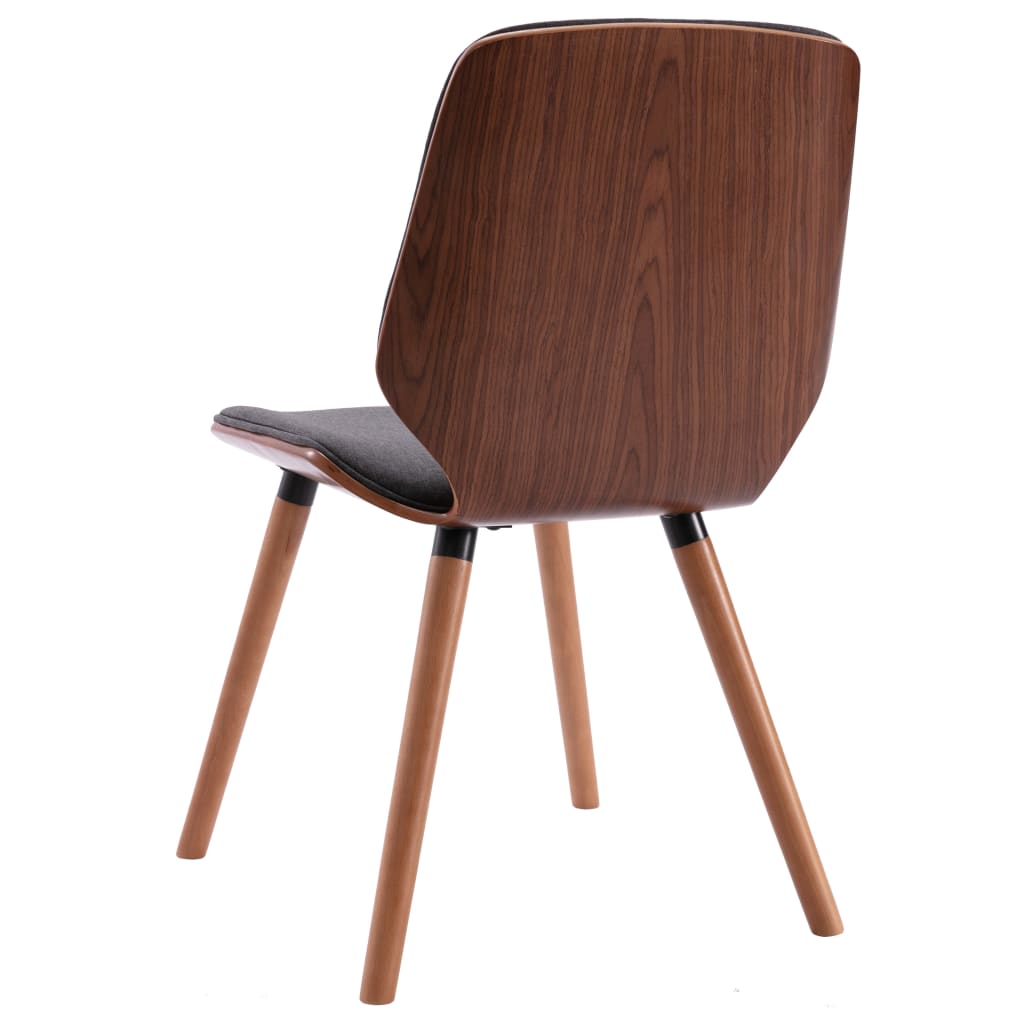 Eetkamerstoelen 2 st stof grijs