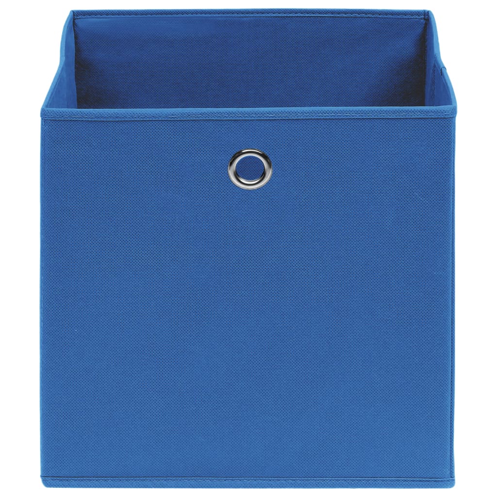 Opbergboxen 4 st 32x32x32 cm stof blauw