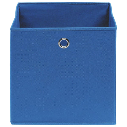 Opbergboxen 4 st 32x32x32 cm stof blauw