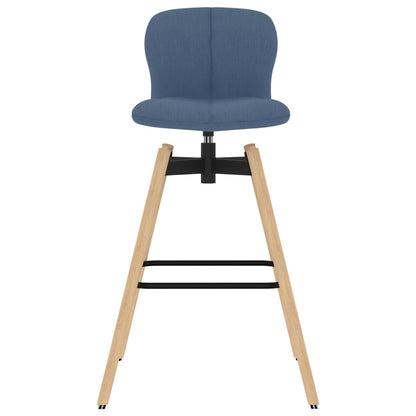 Eetkamerstoelen 2 st draaibaar stof blauw