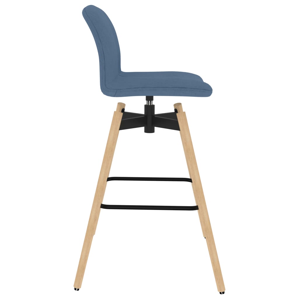 Eetkamerstoelen 2 st draaibaar stof blauw