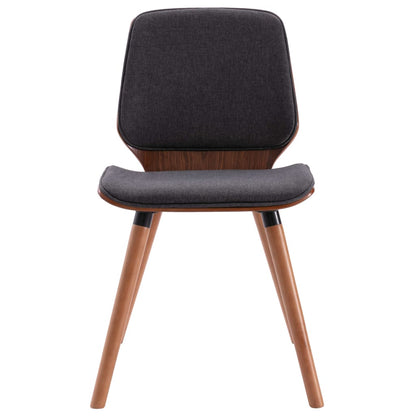 Eetkamerstoelen 4 st stof grijs