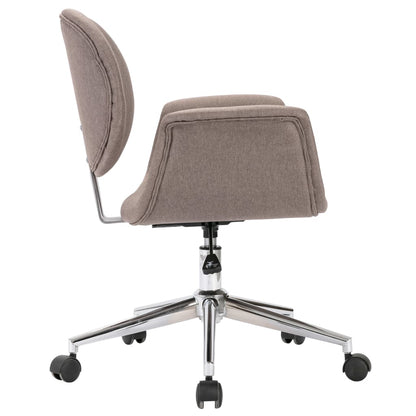 Eetkamerstoelen draaibaar 2 st stof taupe