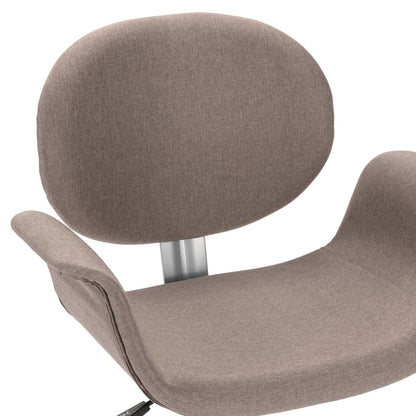 Eetkamerstoelen draaibaar 2 st stof taupe