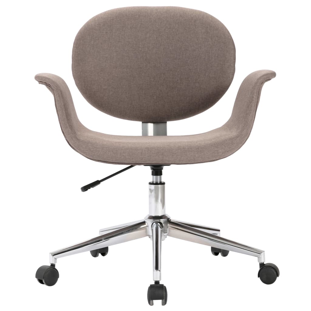 Eetkamerstoelen 4 st draaibaar stof taupe