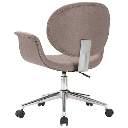 Eetkamerstoelen 4 st draaibaar stof taupe