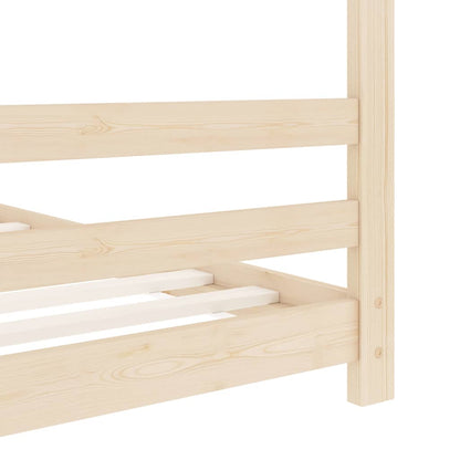 Kinderbedframe massief grenenhout 70x140 cm