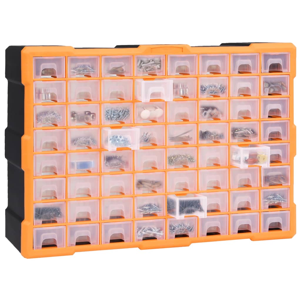 Organiser met 64 lades 52x16x37,5 cm