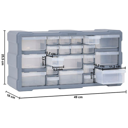 Organiser met 22 lades 49x16x25,5 cm