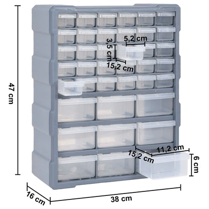 Organiser met 39 lades 38x16x47 cm