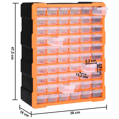 Organiser met 60 lades 38x16x47,5 cm