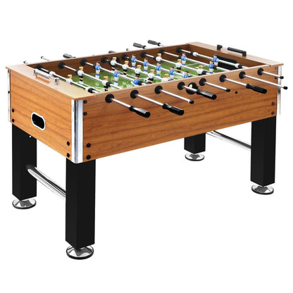 Voetbaltafel 60 kg 140x74,5x87,5 cm staal lichtbruin en zwart