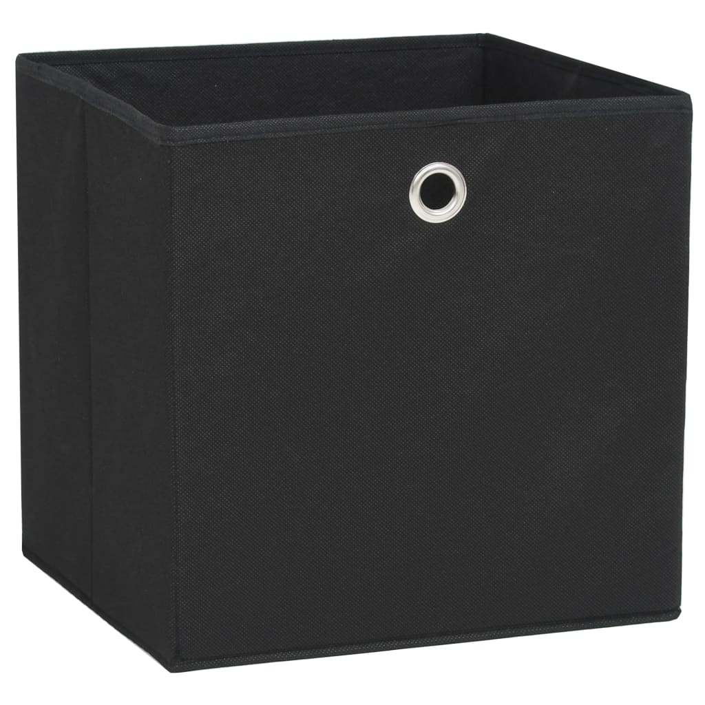 Opbergboxen 4 st 28x28x28 cm nonwoven stof zwart