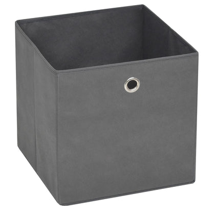 Opbergboxen 4 st 28x28x28 cm nonwoven stof grijs