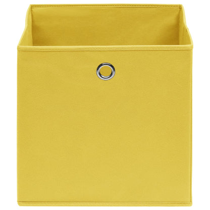 Opbergboxen 4 st 28x28x28 cm nonwoven stof geel