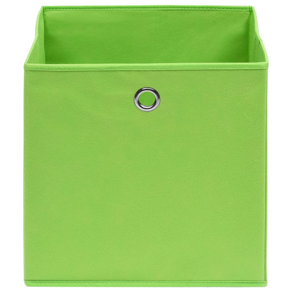 Opbergboxen 4 st 28x28x28 cm nonwoven stof groen