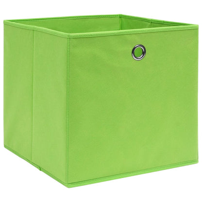 Opbergboxen 10 st 28x28x28 cm nonwoven stof groen