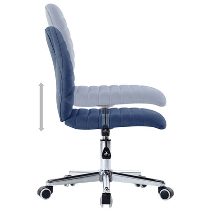 Eetkamerstoelen 6 st stof blauw