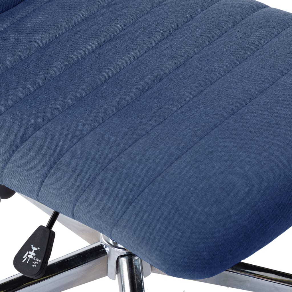 Eetkamerstoelen 6 st stof blauw