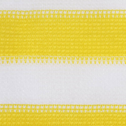 Balkonscherm 120x600 cm HDPE geel en wit