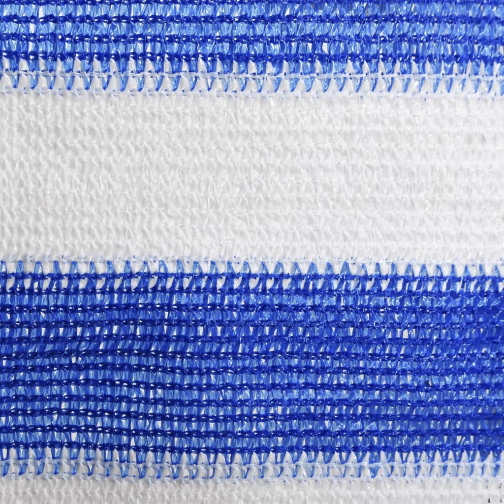 Balkonscherm 75x300 cm HDPE blauw en wit