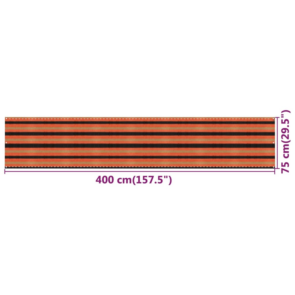 Balkonscherm 75x400 cm HDPE meerkleurig