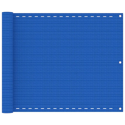 Balkonscherm 75x400 cm HDPE blauw