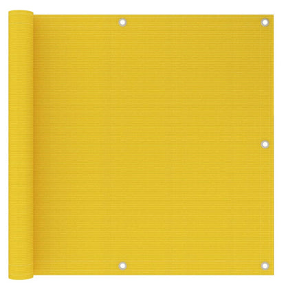 Balkonscherm 90x500 cm HDPE geel