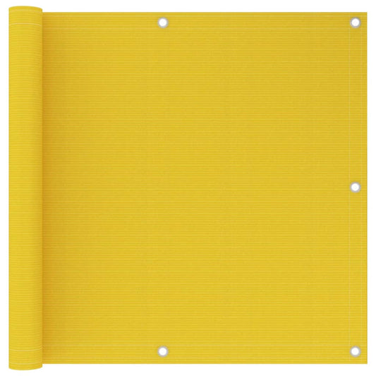 Balkonscherm 90x600 cm HDPE geel