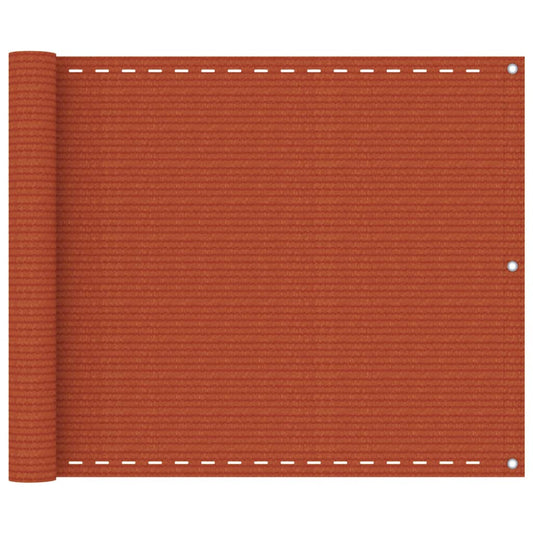Balkonscherm 75x600 cm HDPE oranje