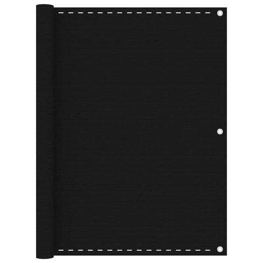 Balkonscherm 120x300 cm HDPE zwart