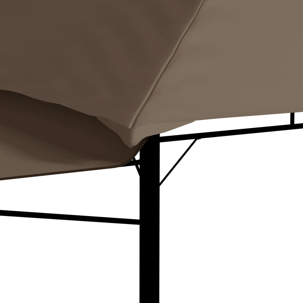 Prieel met uitschuifbare daken 180 g/m² 3x3x2,75 m taupe