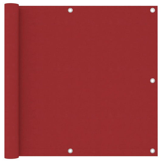 Balkonscherm 90x500 cm oxford stof rood