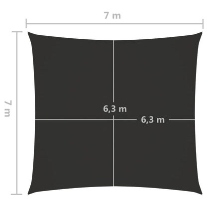 Zonnescherm vierkant 7x7 m oxford stof antracietkleurig