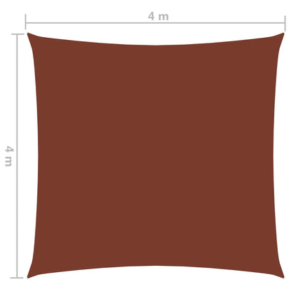 Zonnescherm vierkant 4x4 m oxford stof terracottakleurig