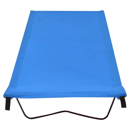 Campingbed 180x60x19 cm oxford stof en staal blauw