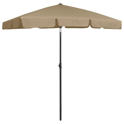 Strandparasol 180x120 cm taupe