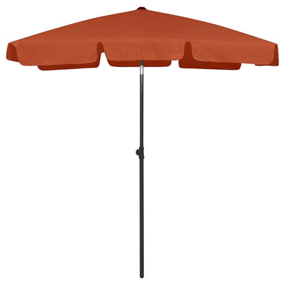 Strandparasol 180x120 cm terracottakleurig