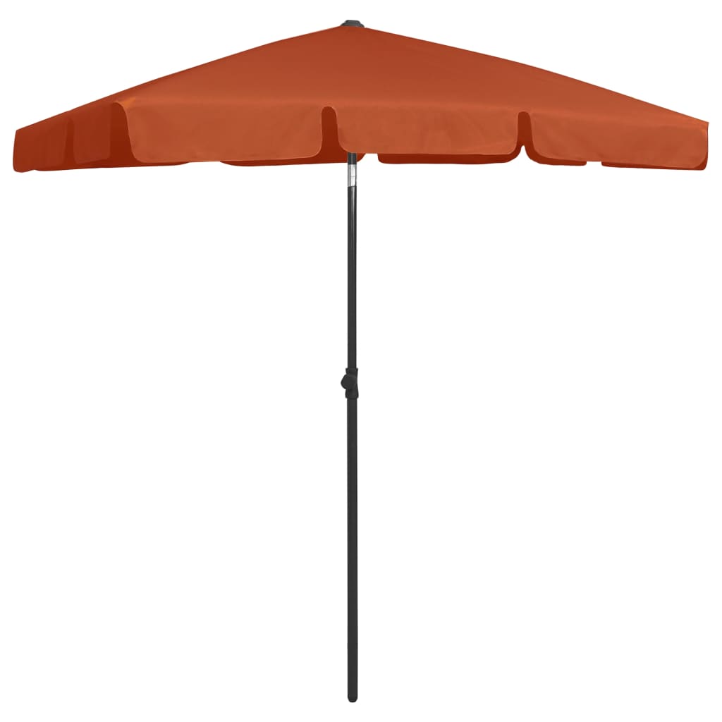 Strandparasol 180x120 cm terracottakleurig