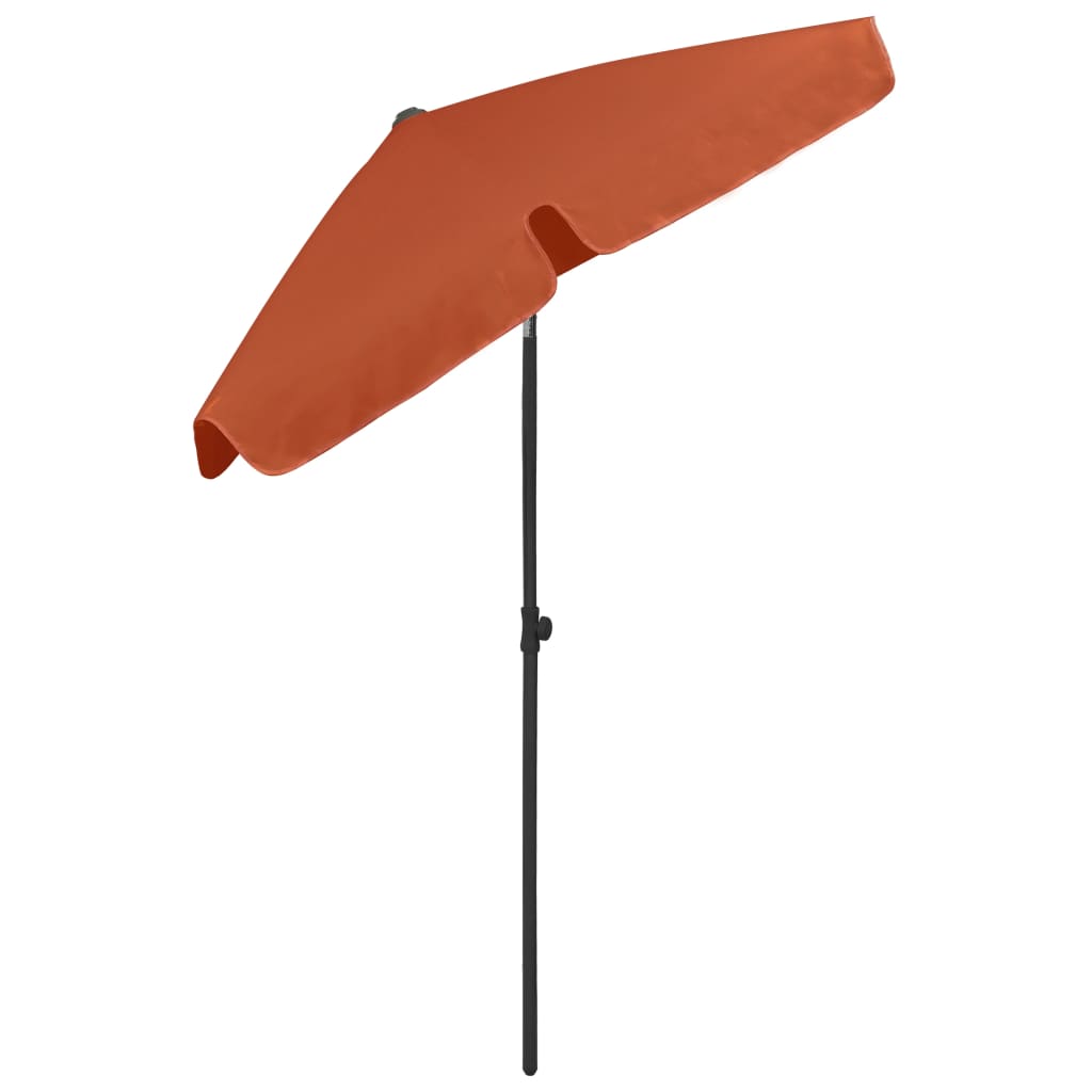 Strandparasol 180x120 cm terracottakleurig