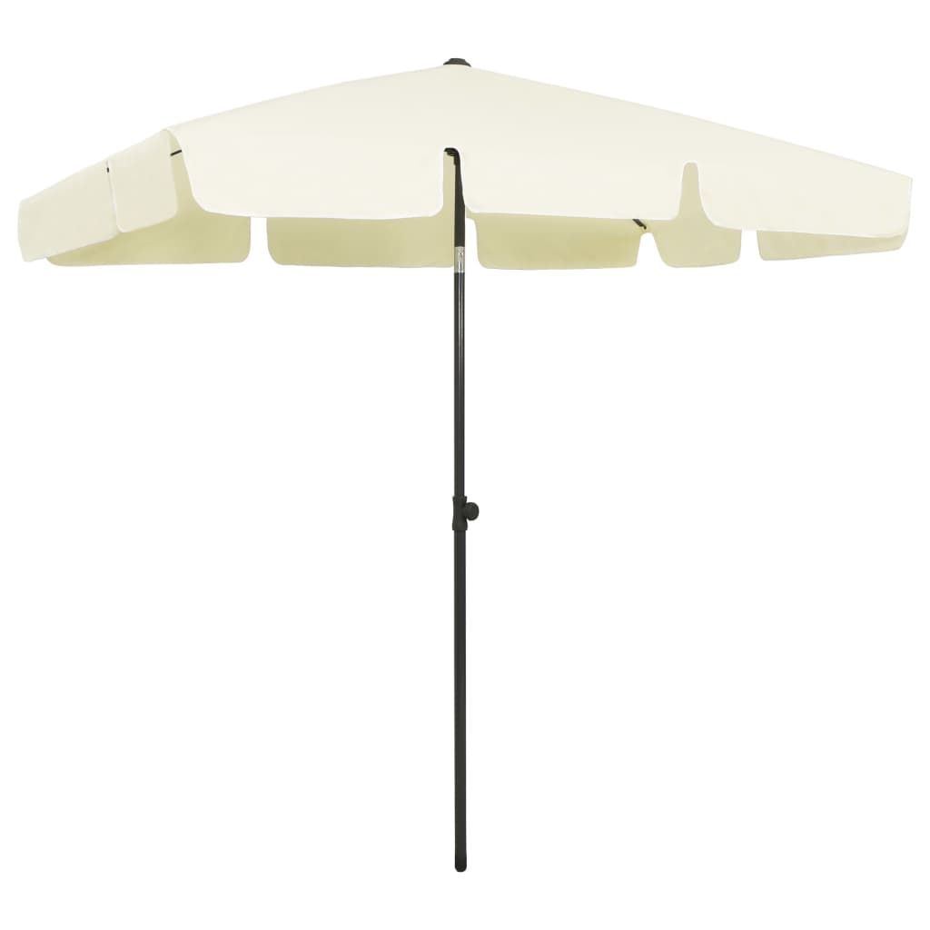 Strandparasol 200x125 cm zandgeel