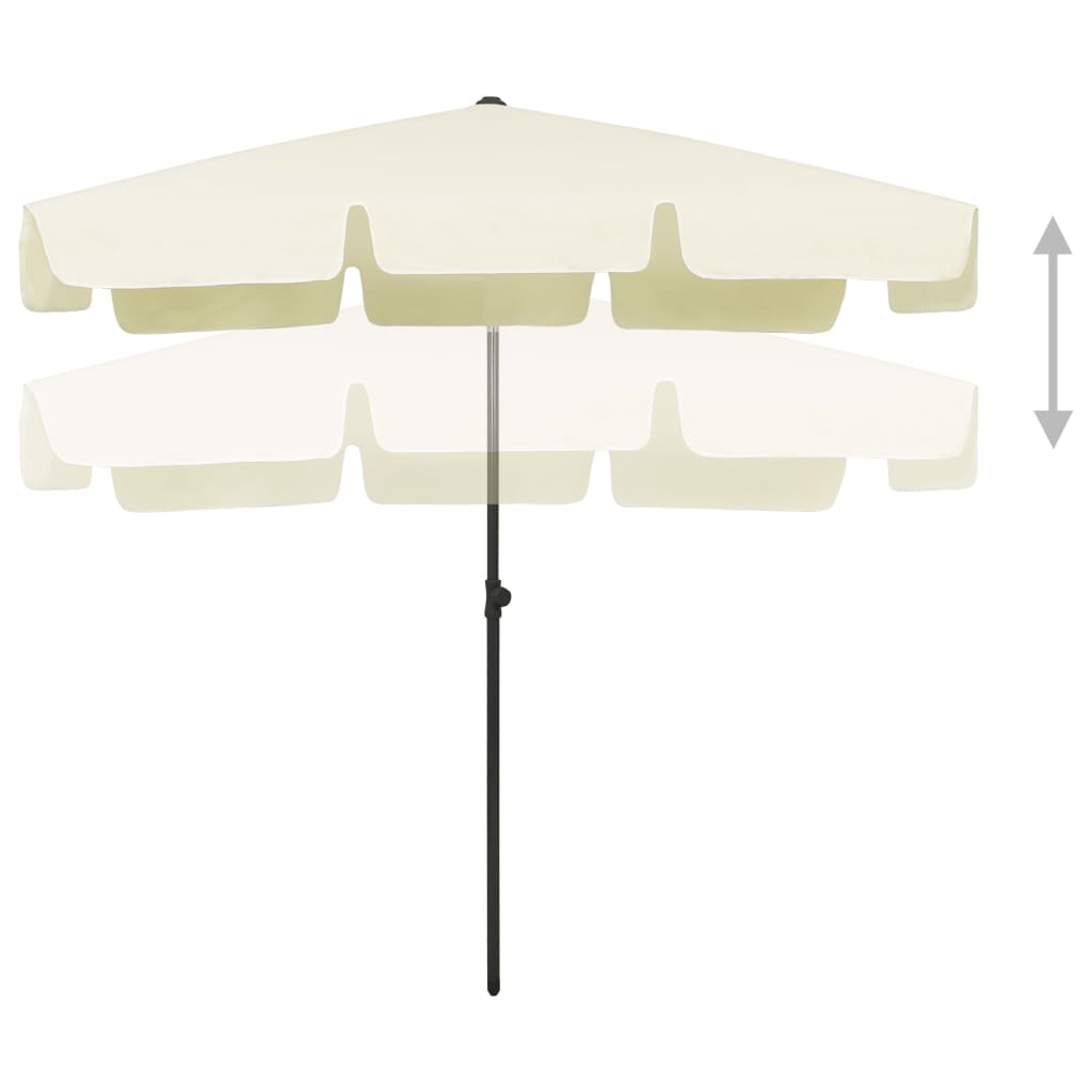 Strandparasol 200x125 cm zandgeel