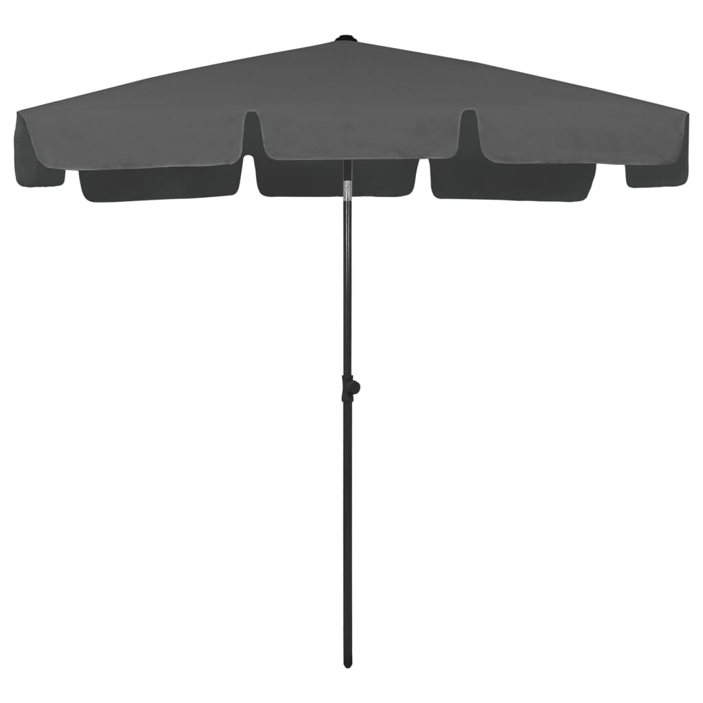 Strandparasol 200x125 cm antracietkleurig