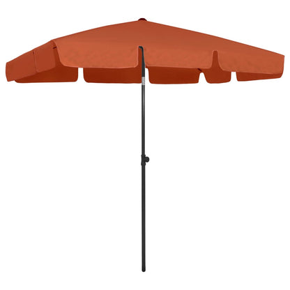 Strandparasol 200x125 cm terracotta