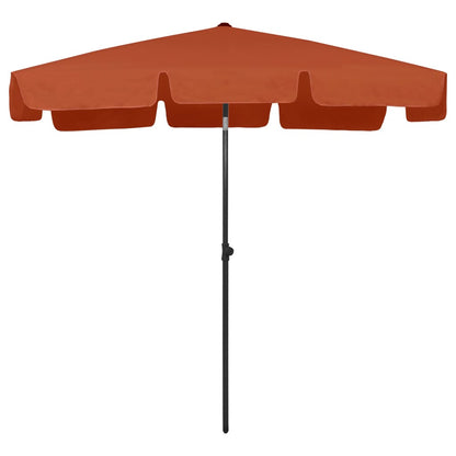 Strandparasol 200x125 cm terracotta