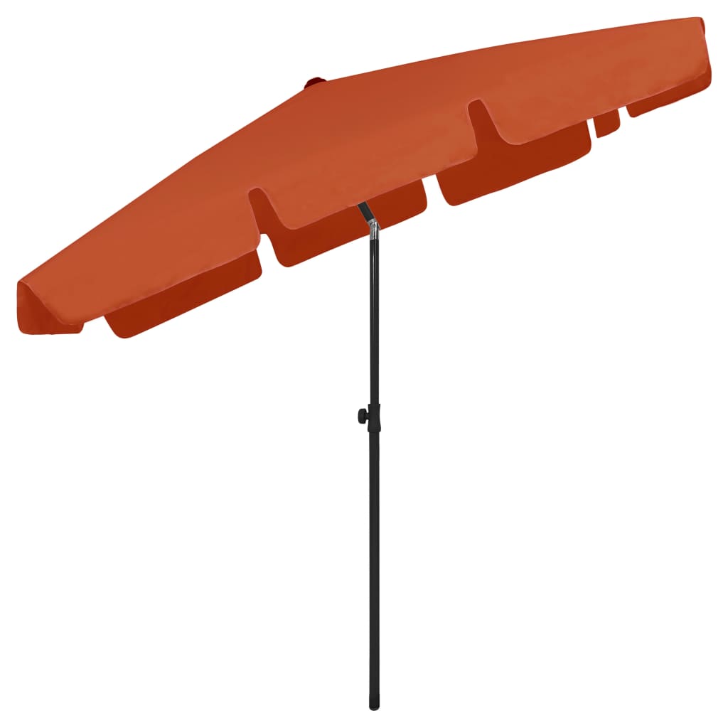 Strandparasol 200x125 cm terracotta