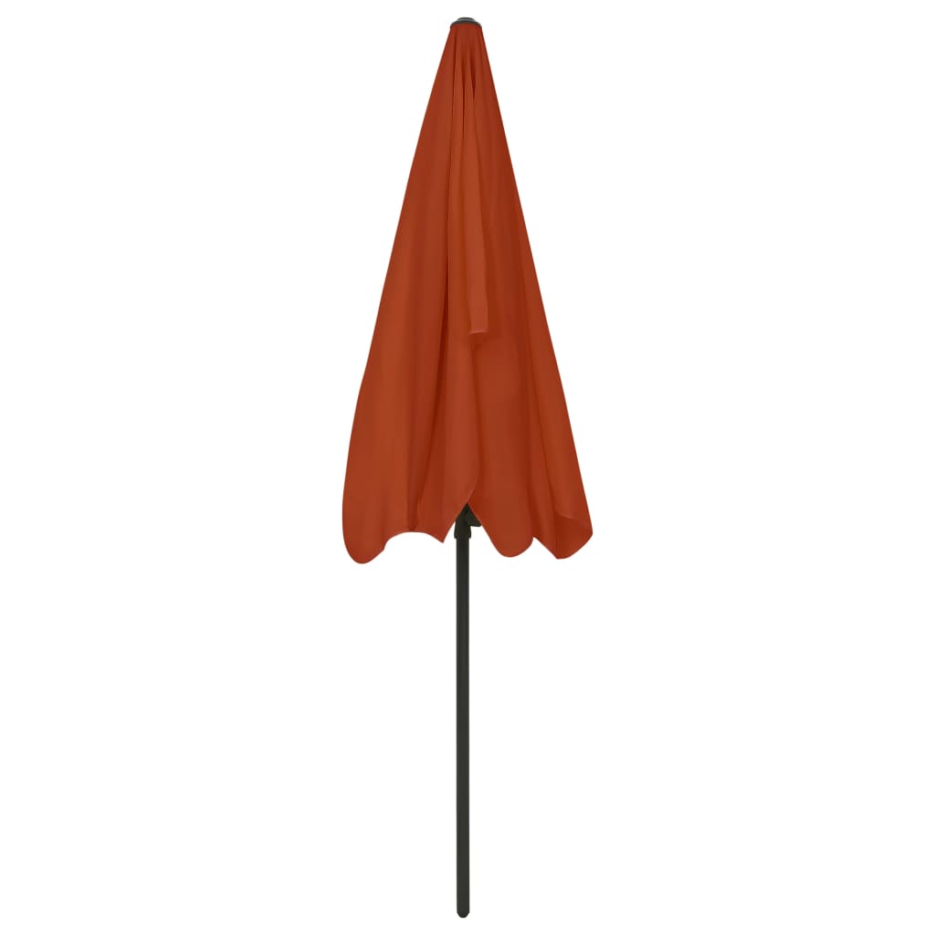 Strandparasol 200x125 cm terracotta